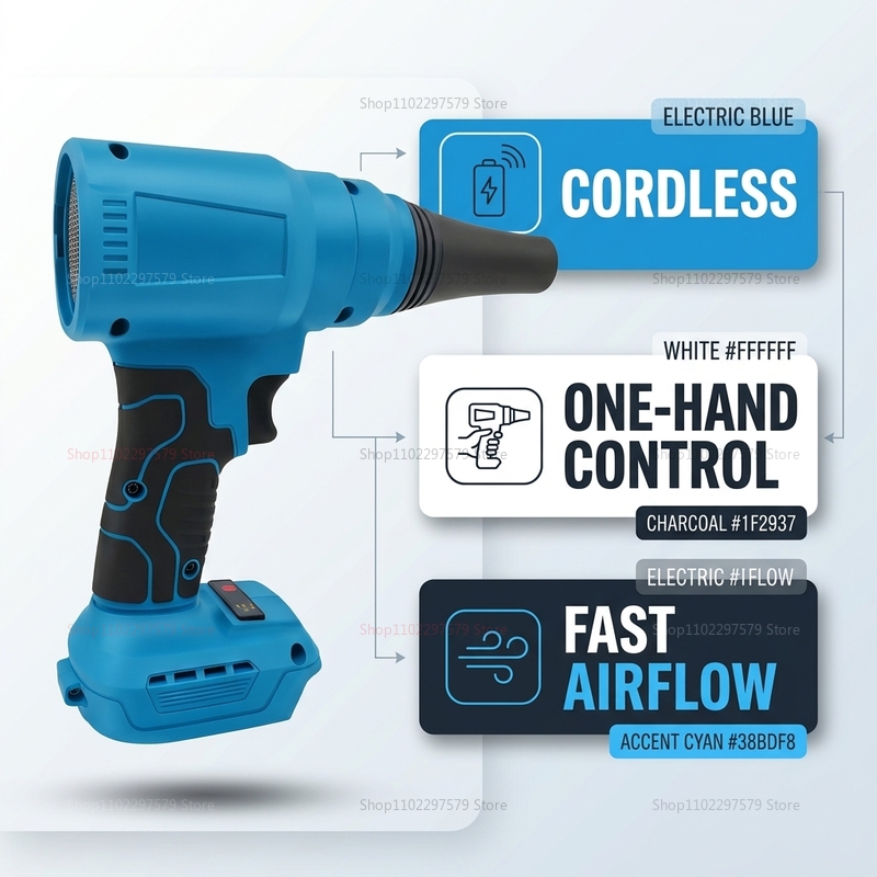 Workshop Cleaning Tools - 18V 브러시리스 무선 에어 더스터 전동