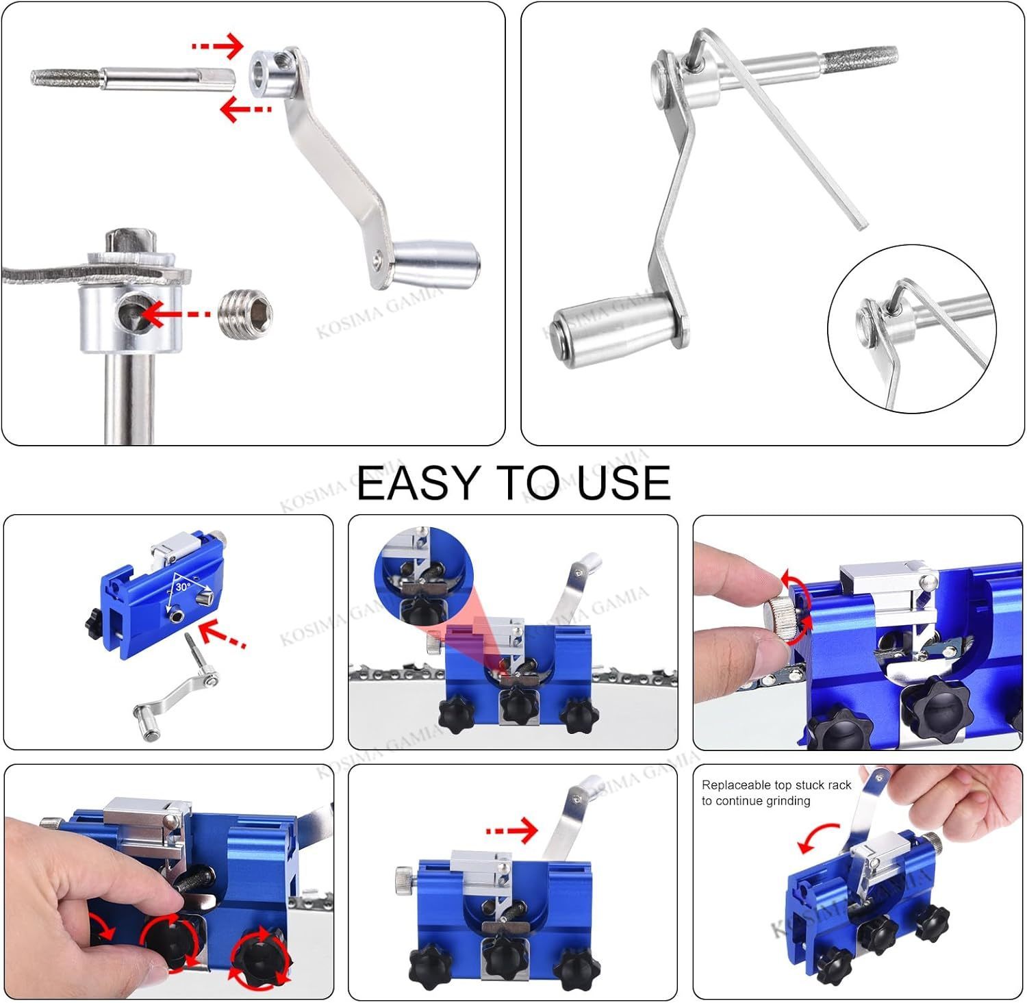 휴대용 수동 체인톱 날 연마기 도구 버 그라인딩 스톤  - Workshop Cleaning Tools 리뷰 및 가격